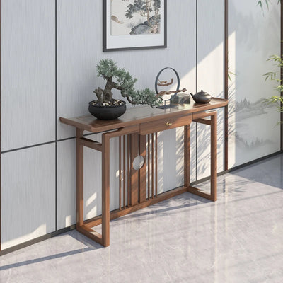Minimalistische Houten Hoektafel Woondecoratie