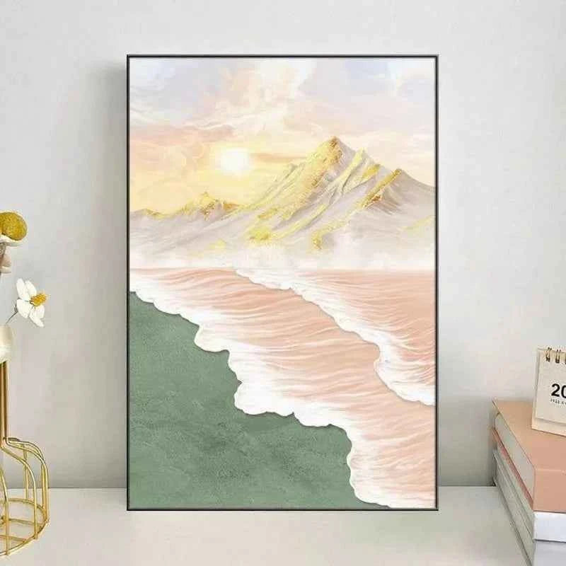 Spray Painting Living Room Wall Accents Frame Mural Nordic Simple Creative Bedroom Wall Art Beautiful Modern Home Decoration