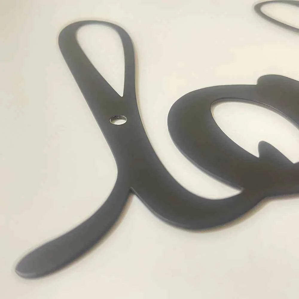 LOVE YOU Metal Wall Art Decorative Ornaments Minimalist Home Kitchen Bar Office Hanging Signs Decor Room Aesthetic