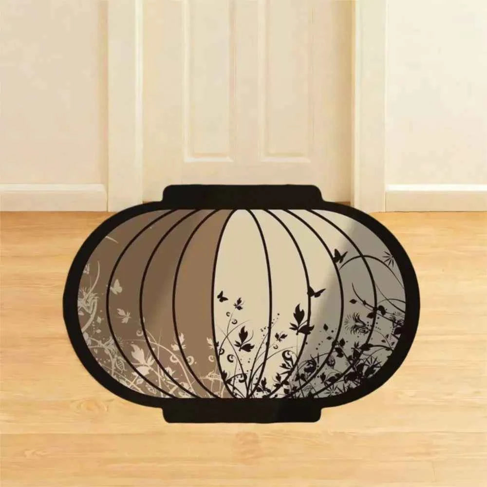 Living Room Decor Chinese Style Bathroom Door Mat Non-slip Antique Toilet Foot Mat Quick Dry polyester Lantern Floor Mat Bedroom