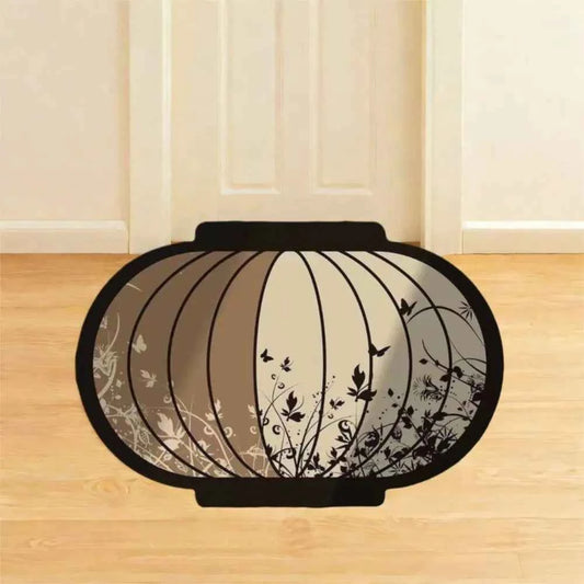 Living Room Decor Chinese Style Bathroom Door Mat Non-slip Antique Toilet Foot Mat Quick Dry polyester Lantern Floor Mat Bedroom