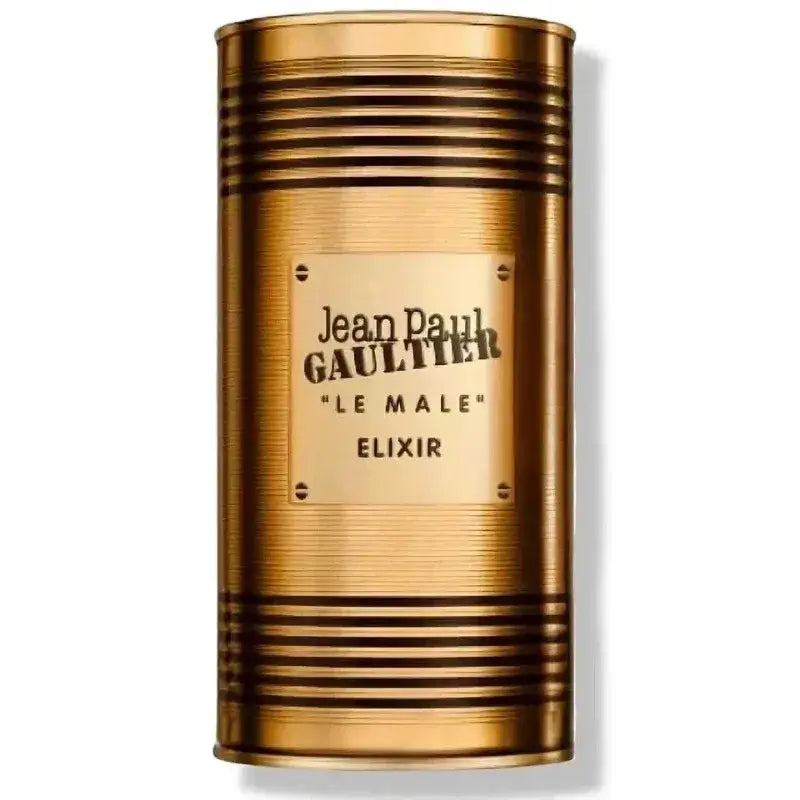 Jean Paul Gaultier Le Male Le Parfum - Eau de Parfum for Men packaging in a golden canister.