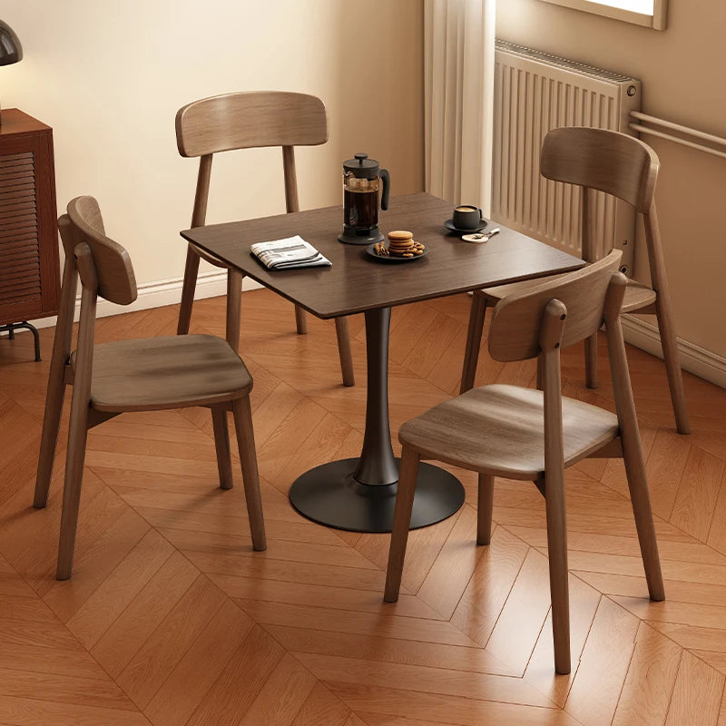 Modern Wooden Dining Table - Minimalist Design for Kitchen & Living Room