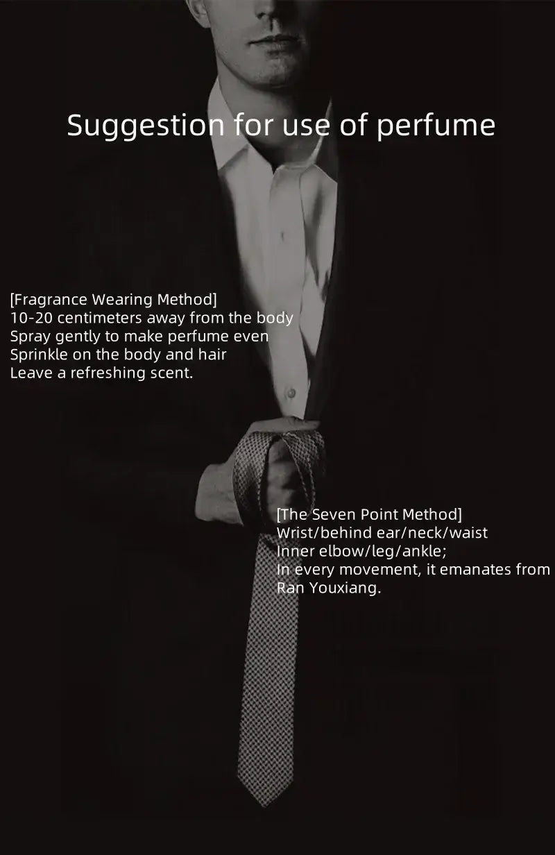 Suggestion for use of perfume and application methods for Men's Eau de Toilette 50ml - Fresh Fougère Cologne with Woody Notes.