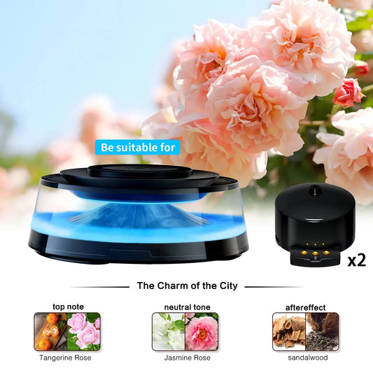2025 Smart Aromatherapy Diffuser with Wireless Charging & Ambient Lighting