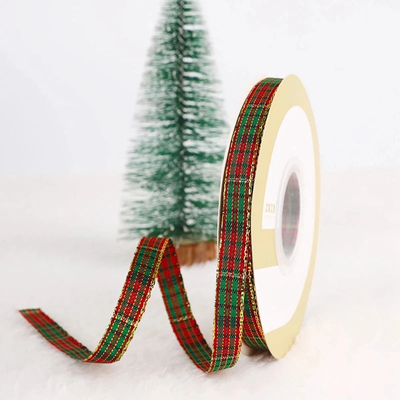 Christmas Ribbon Decoration - 5 Yards Premium Gift Wrapping & Tree Ornament Ribbon