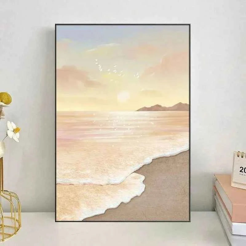 Spray Painting Living Room Wall Accents Frame Mural Nordic Simple Creative Bedroom Wall Art Beautiful Modern Home Decoration