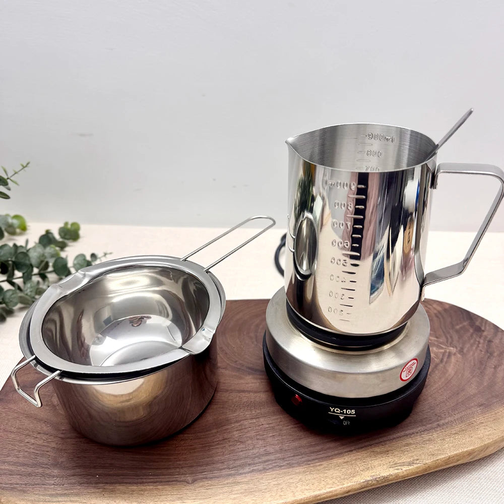 DIY Scented Candle Making Kit - Complete Tool Set with Wax Pot & Melting Plate