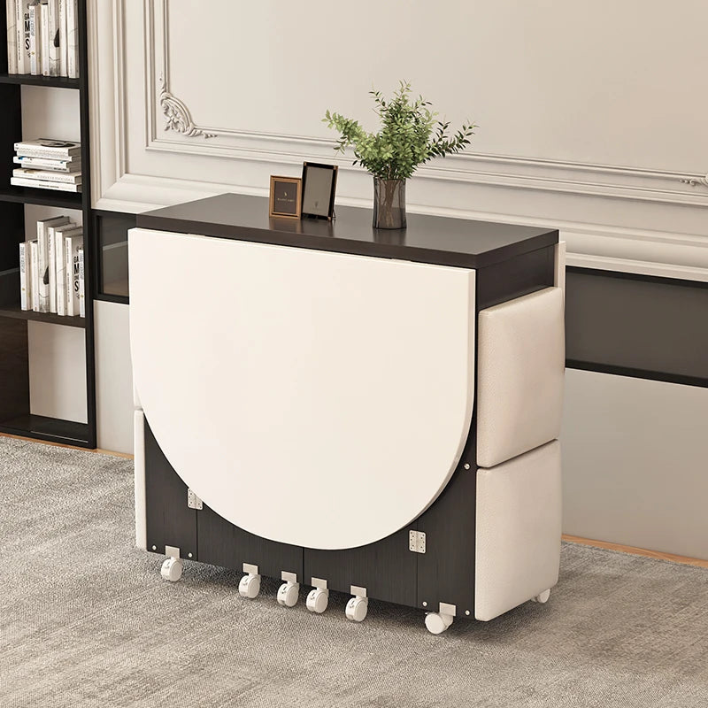 Foldable Dining Table Set - Modern Minimalist with Chairs