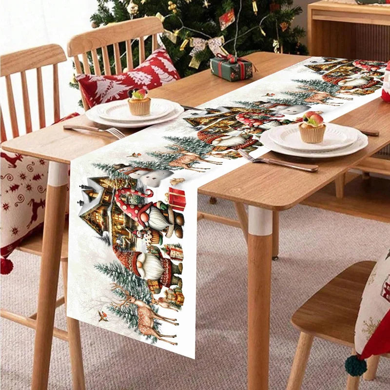 Christmas Table Runner - Merry Christmas Table Decor for Xmas Dining & Home 2025-2026