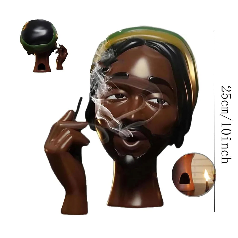 Artistic Woman Head Incense Burner - Airflow Aromatherapy Statue
