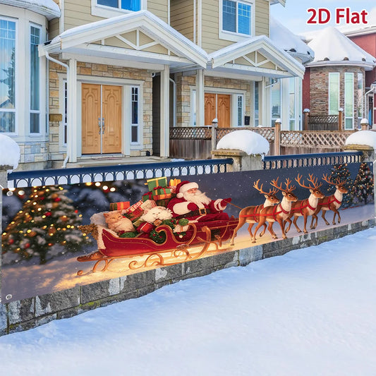 Merry Christmas Outdoor Banner - Home Decoration for Xmas 2025 & New Year 2026 Celebrations