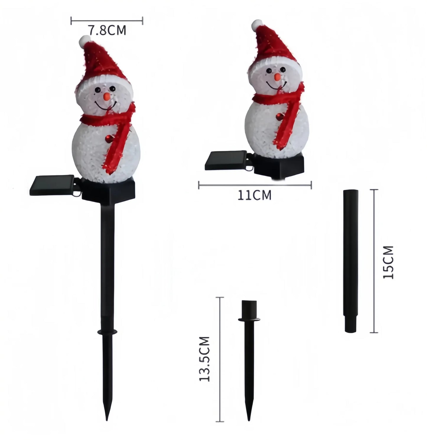 Solar Snowman Christmas Lights - Outdoor Lawn Decorations for Corridor, Terrace & Holiday Displays