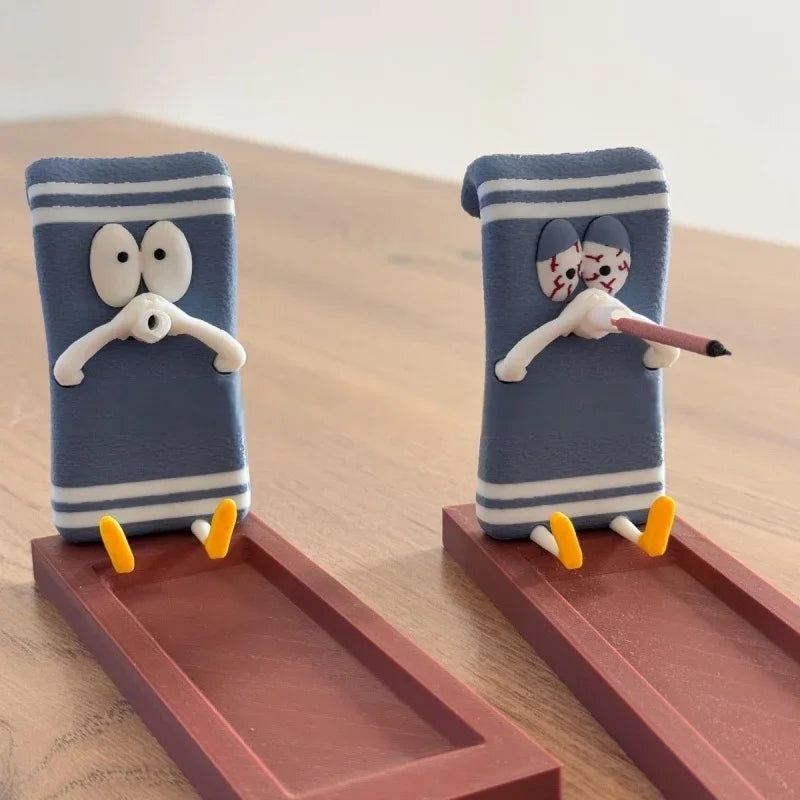 Towelie Servietsky Incense Holder Burner for Sticks Home Decor Meditation Yoga Office Desk Aromatherapy Gift Craft Accessories