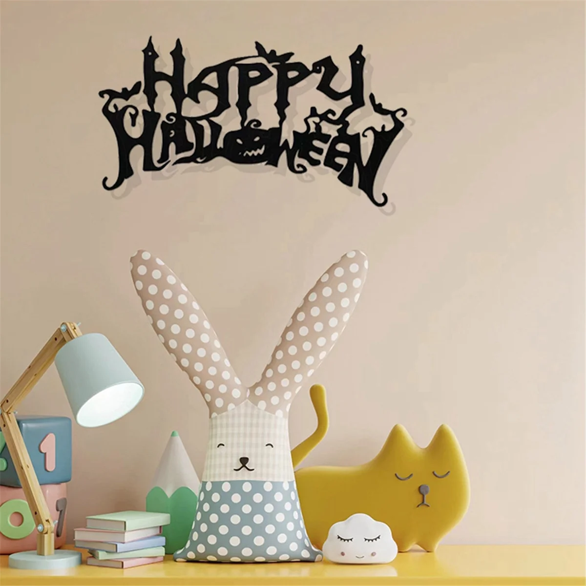 Halloween Theme Decor, Wall Art Decorations, Indoor Livingroom Black Classic Room Decor Wall Decor Metal Wall Hanging