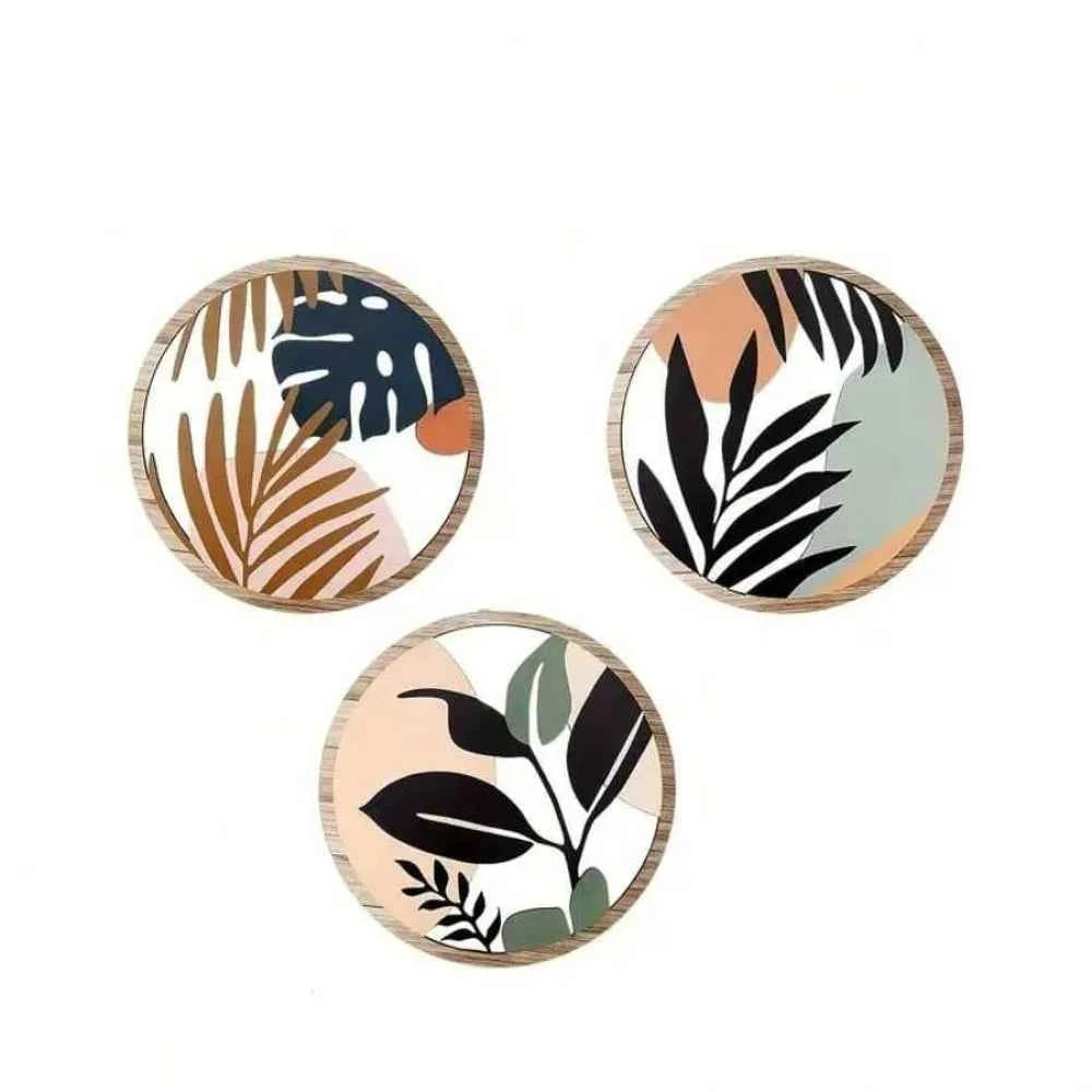 3/4pcs Home Decor Wooden Wall Decoration Cartoon Creative Wall Hanging Exquisite Art Background Pendant Gift