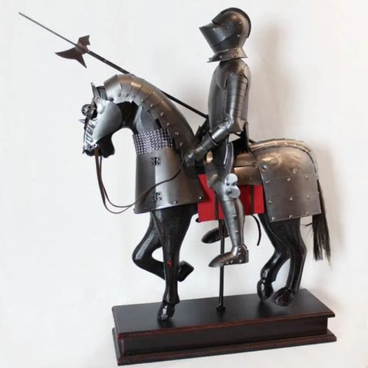 Medieval Knight Armor Figurine - Vintage European Home Decor Ornament