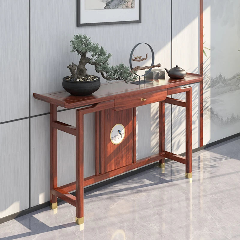 Minimalistische Houten Hoektafel Woondecoratie
