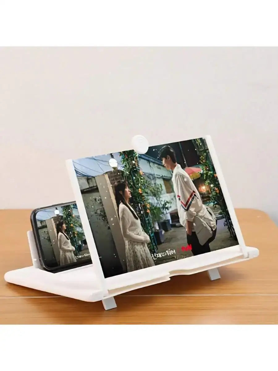 Phone Screen Magnifier Stand - 3D HD Amplifier for Hands-Free Viewing