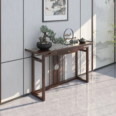 Minimalistische Houten Hoektafel Woondecoratie
