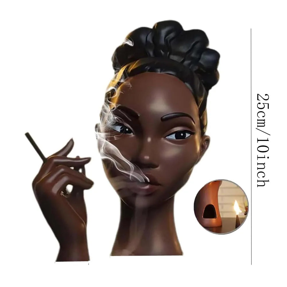 Artistic Woman Head Incense Burner - Airflow Aromatherapy Statue