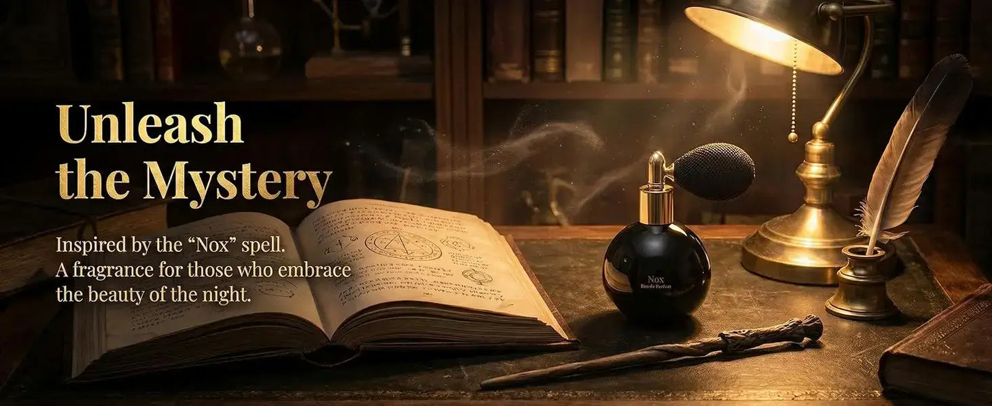 Unisex Woody Floral Perfume 50ml/100ml displayed on a desk with a book and lamp, highlighting its enchanting allure.