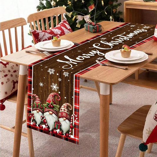 Christmas Table Runner - Merry Christmas Table Decor for Xmas Dining & Home 2025-2026