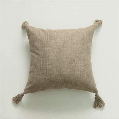 Pillowcase Cushion Cover For Living Room Sofa Office Car Decorative Pillowcase Linen Tassel Suitable For All Seasons Soft And Co