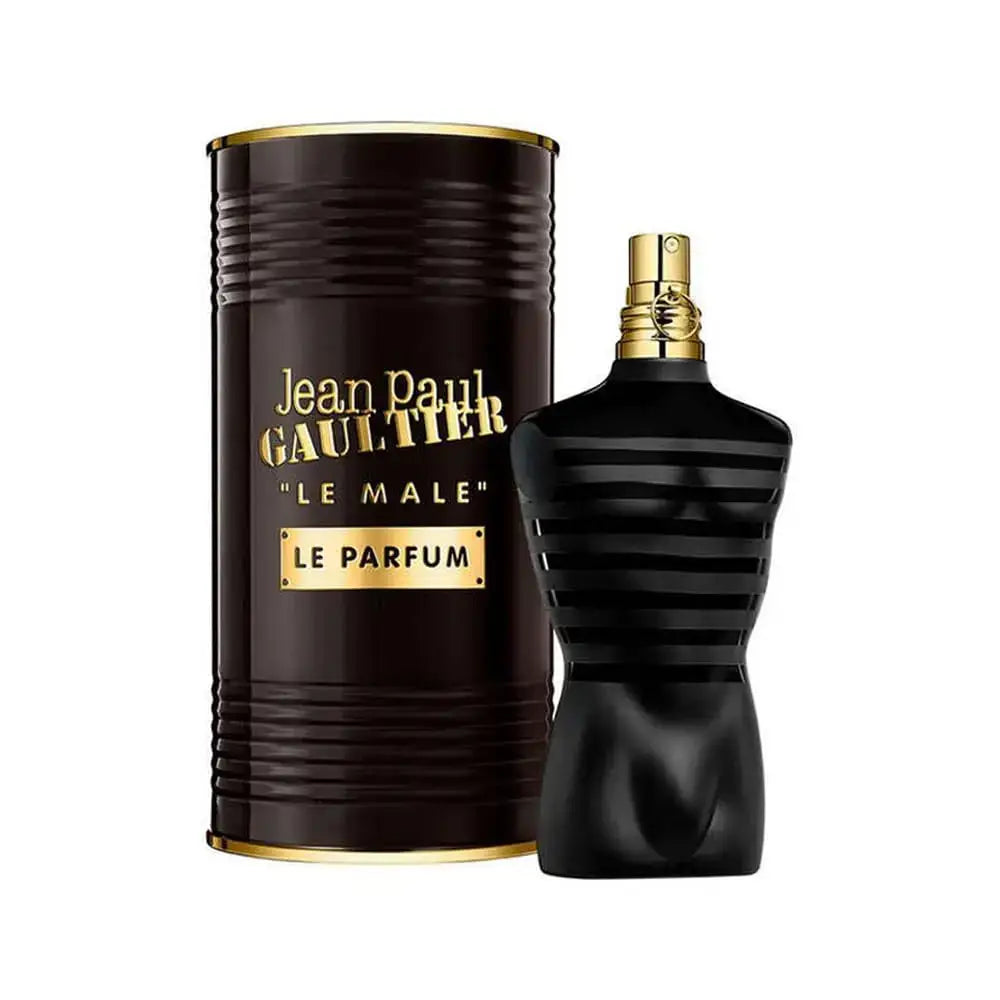 Jean Paul Gaultier Le Male Le Parfum - Eau de Parfum for Men in iconic black bottle with gold accents.