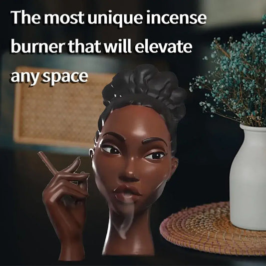 Artistic Woman Head Incense Burner - Airflow Aromatherapy Statue