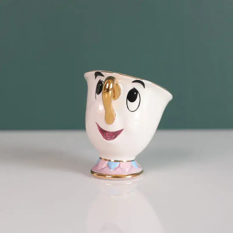 Beauty And The Beast Teapot Cute Cartoon Coffee Pots Mug Mrs Potts Chip Cup Tea Pots Tea Cup Set Home Decor Ornament Gift