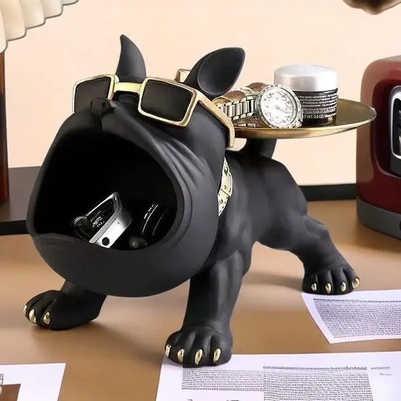 Bulldog Storage Box - Decorative Dog Figurine with Storage Space