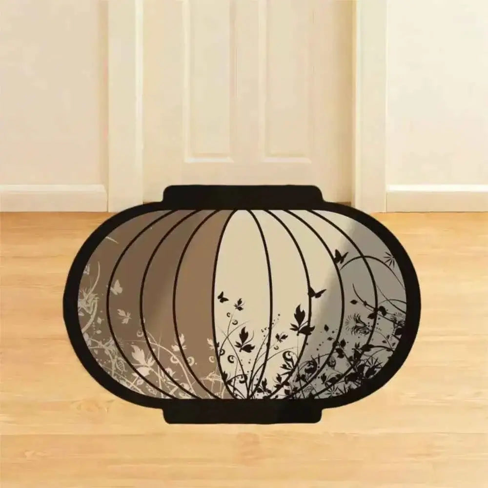 Chinese Style Bathroom Door Mat - Non-Slip Quick Dry Polyester Floor Mat 40×60cm