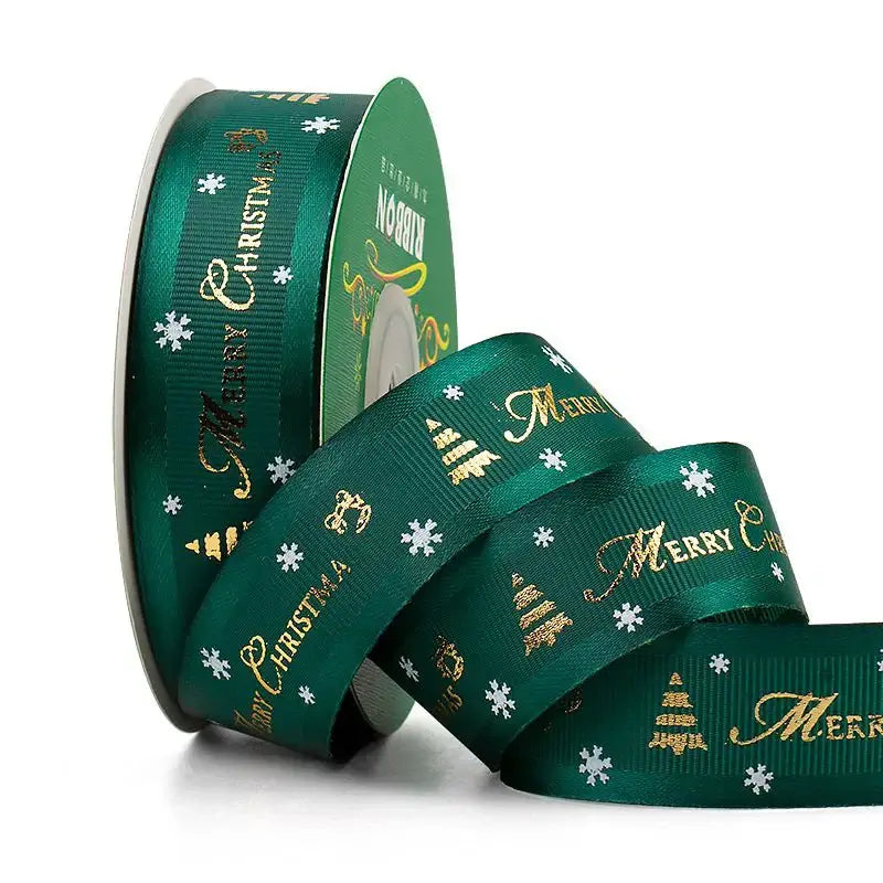 Christmas Ribbon Decoration - 5 Yards Premium Gift Wrapping & Tree Ornament Ribbon