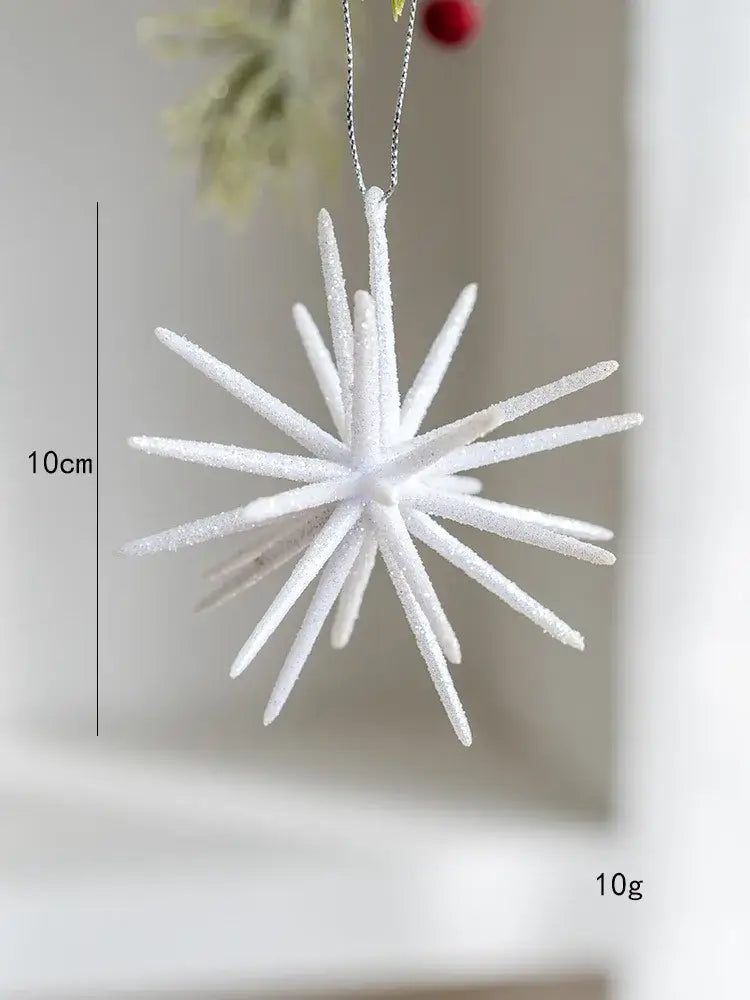 Christmas Star Tree Topper - Champagne & White Exploding Star Hanging Decoration for Xmas & New Year