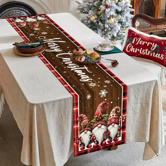 Christmas Table Runner - Merry Christmas Table Decor for Xmas Dining & Home 2025-2026