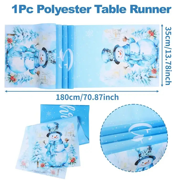 Christmas Table Runner - Merry Christmas Decoration for Xmas Party & Home Decor 2025-2026