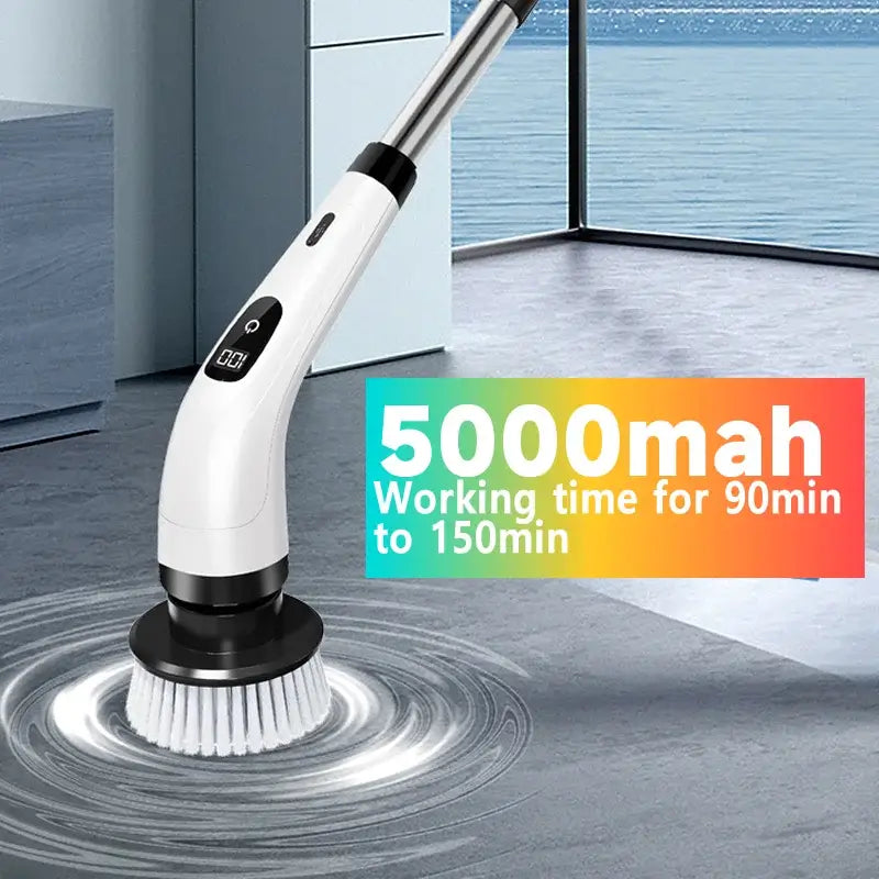 Cordless Electric Spin Scrubber - 5-in-1 Multi-Purpose Cleaning Brush