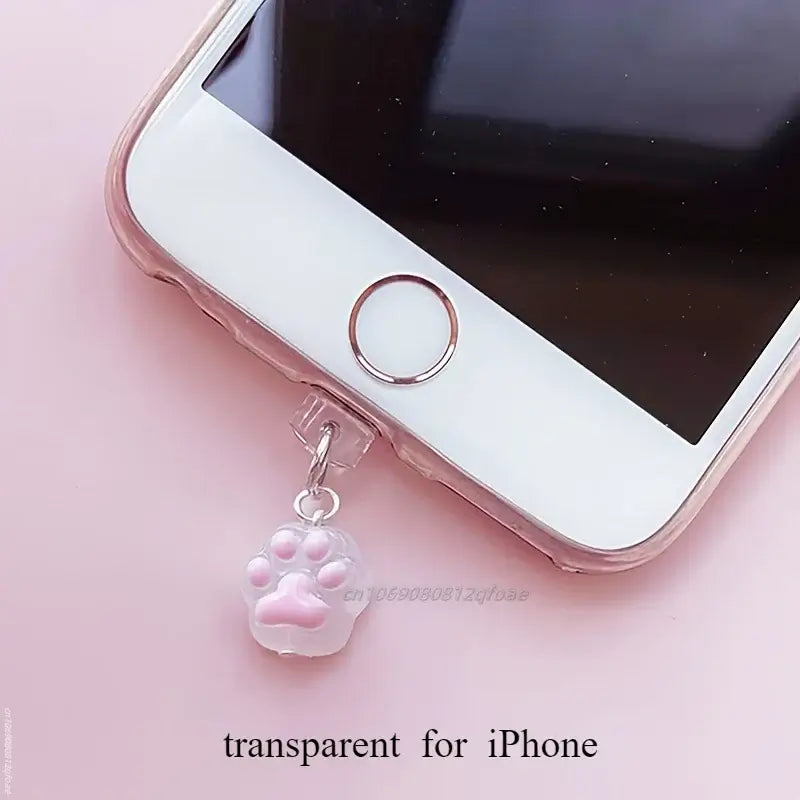 Cute Claw Diamond Phone Dust Plug - Universal Charging Port Protector & Decorative Pendant