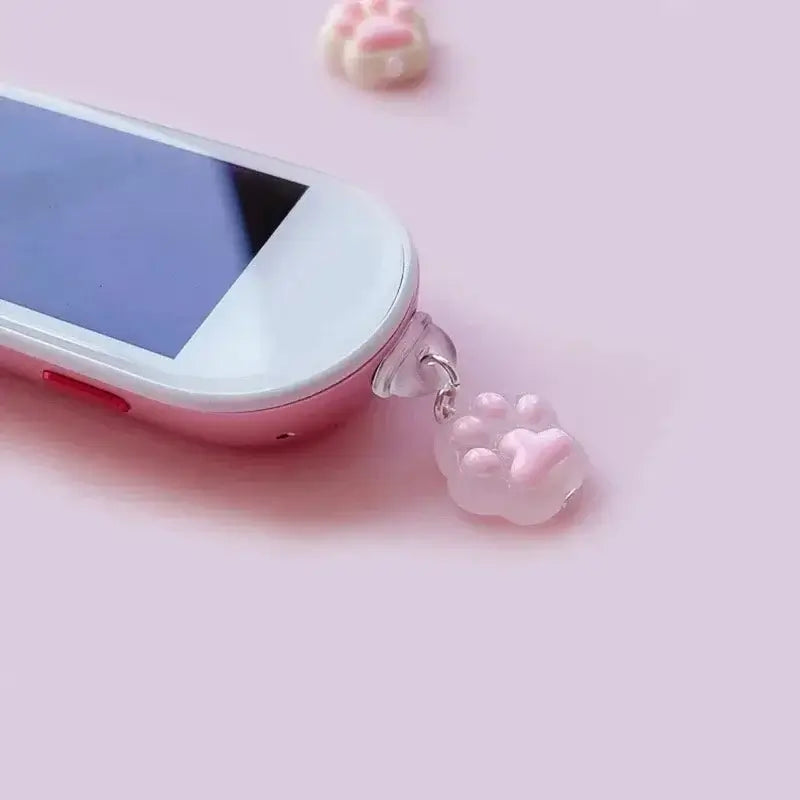 Cute Claw Diamond Phone Dust Plug - Universal Charging Port Protector & Decorative Pendant