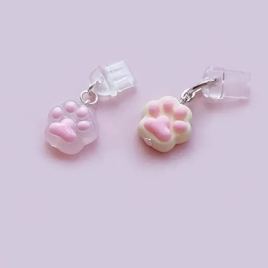 Cute Claw Diamond Phone Dust Plug - Universal Charging Port Protector & Decorative Pendant