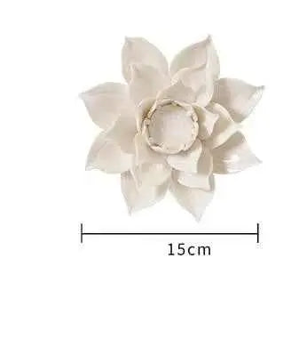 European Ceramic Flower Wall Hanging Ornaments Home Livingroom TV Background Wall Mural Crafts Hotel Lobby 3D Wall Sticker Decor
