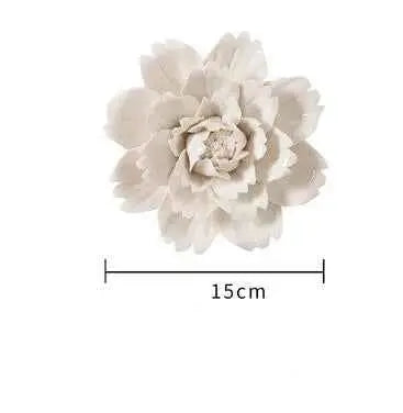European Ceramic Flower Wall Hanging Ornaments Home Livingroom TV Background Wall Mural Crafts Hotel Lobby 3D Wall Sticker Decor