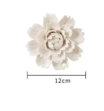 European Ceramic Flower Wall Hanging Ornaments Home Livingroom TV Background Wall Mural Crafts Hotel Lobby 3D Wall Sticker Decor