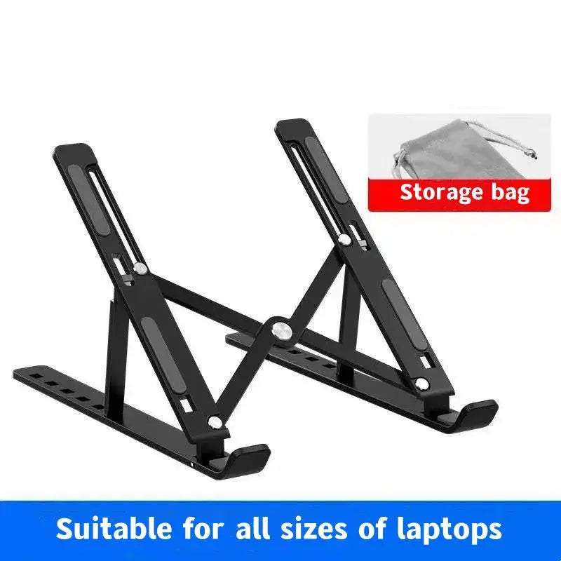Foldable Aluminum Laptop Stand - Portable Ergonomic Holder for MacBook & PC
