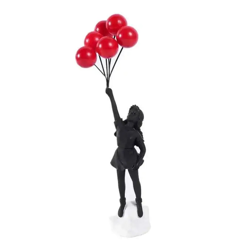 Home Decoration Room Decoration Creative Love Balloon Girl Sculpture Ornaments Abstract Modern Home Desktop Study Office Decor
