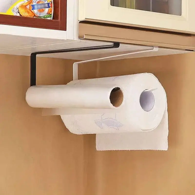 Kitchen Tissue Holder & Spice Rack - Wall-Mounted Storage Organizer