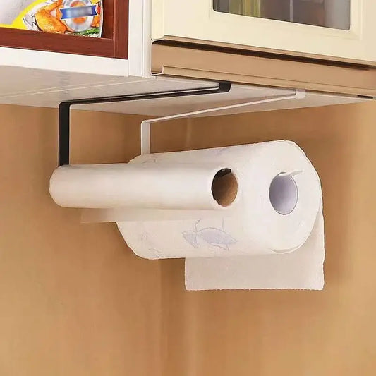 Kitchen Tissue Holder & Spice Rack - Wall-Mounted Storage Organizer