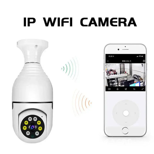 Lamp Bulb Camera 360° Swivelling Ip Camera 1080p Outdoor Waterproof Night Zoom