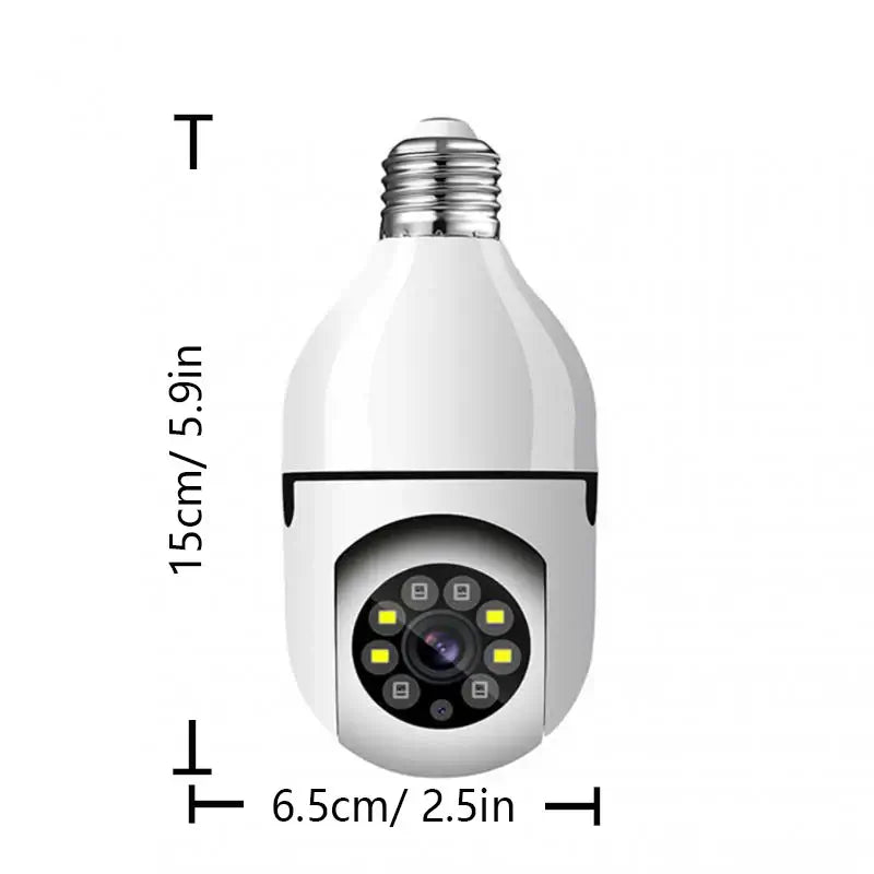 Lamp Bulb Camera 360° Swivelling Ip Camera 1080p Outdoor Waterproof Night Zoom